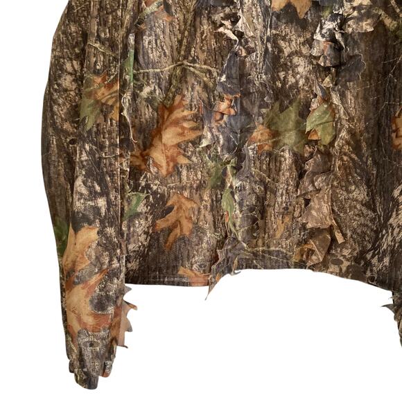 Underbrush Mossy Oak Break Up Camo Hooded Ghillie 3D Hunter Jacket Size Medium - Picture 13 of 16
